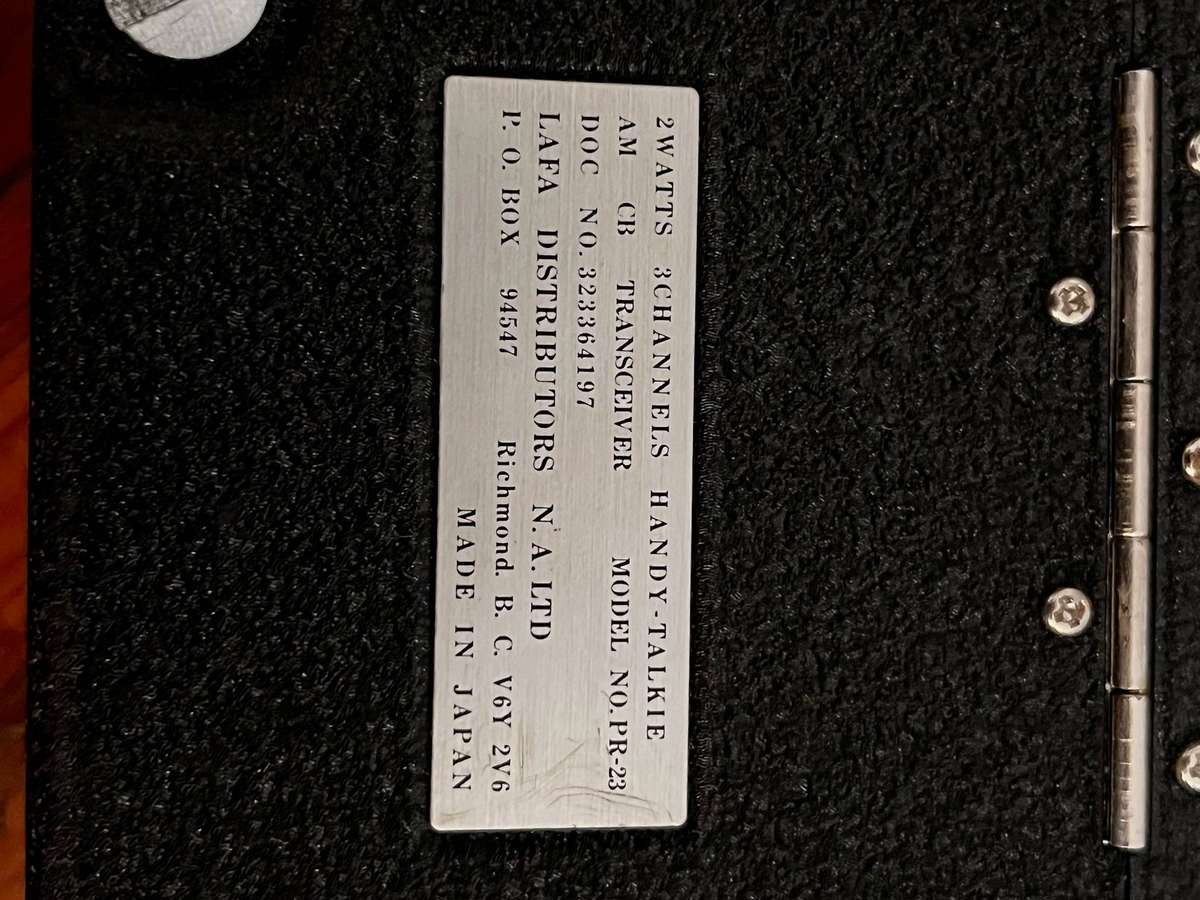  Colonel PR-23 Handheld Transceiver | 2W 3-Channel | Vintage | Boxed