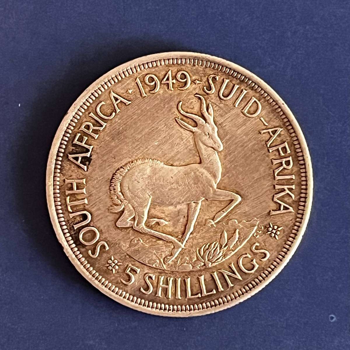  South Africa 5 Shillings (Crown)  1949  Silver (.800)