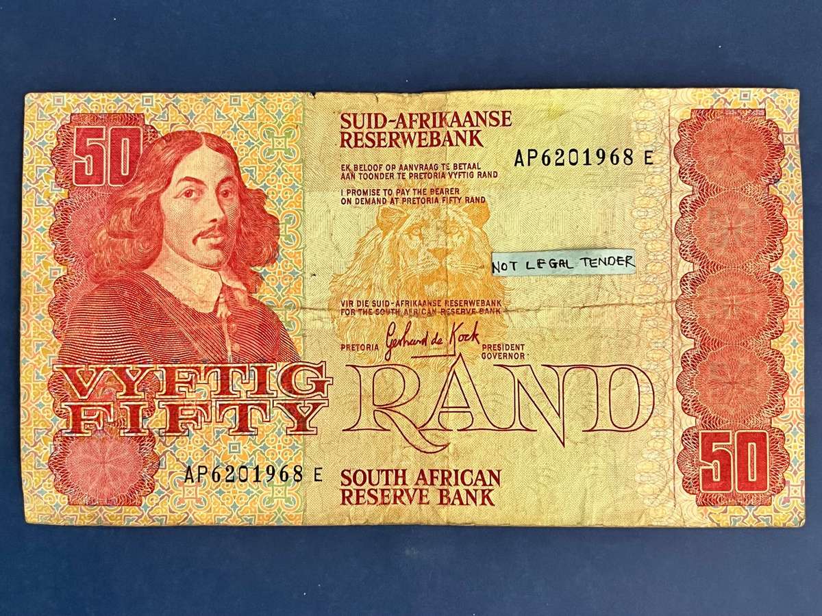 50 Rand Banknote G.P.C. de Kock Suid-Afrikaanse Reserwebank