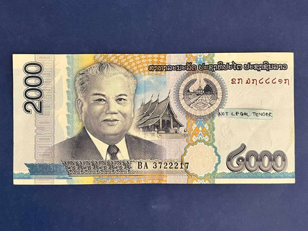 2000 Kip Banknote Banque de la RDP Lao 2003 Issue