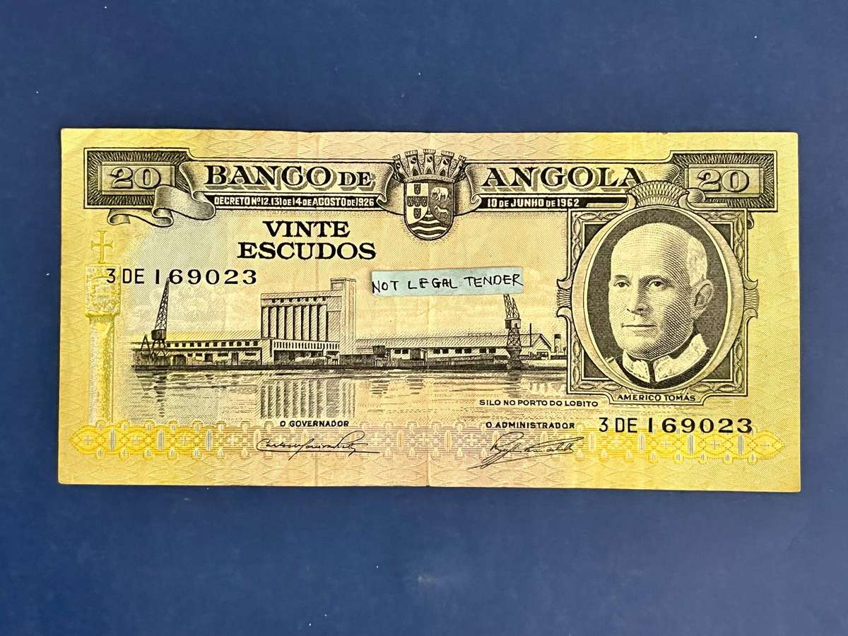 20 Escudos 1962 Banco de Angola Banknote