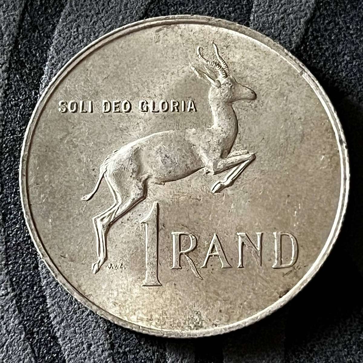  South Africa  1 Rand 1967 | Silver (.800) | Springbok