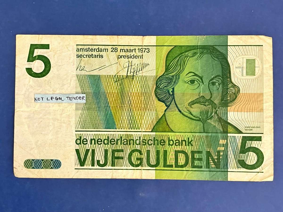 5 Gulden Banknote De Nederlandsche Bank 1973