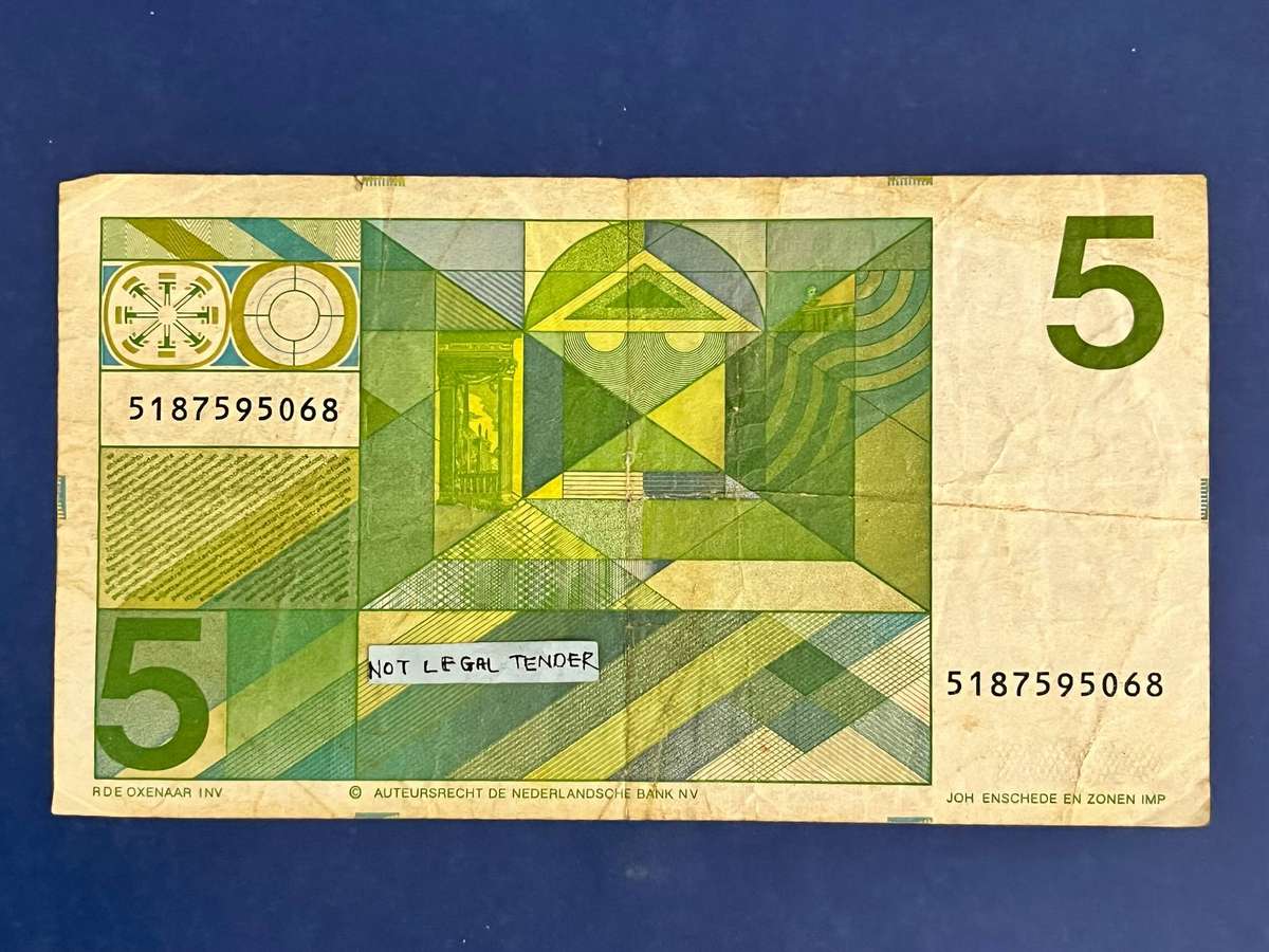 5 Gulden Banknote De Nederlandsche Bank 1973