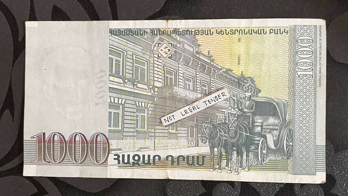 Armenia 1000 Dram Banknote 2015