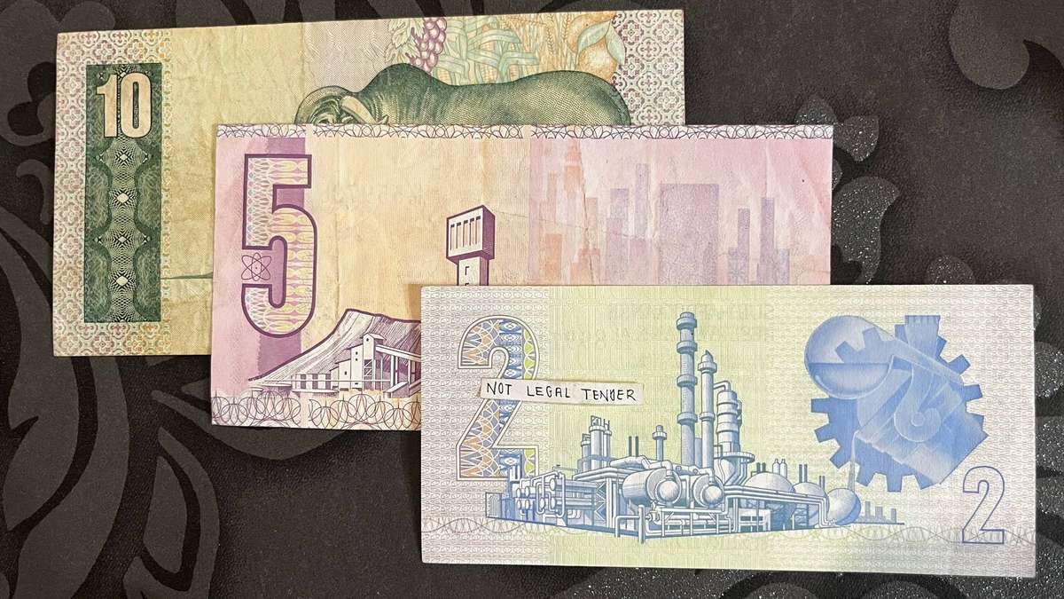 South Africa 2 Rand, 5 Rand & 10 Rand Banknotes
