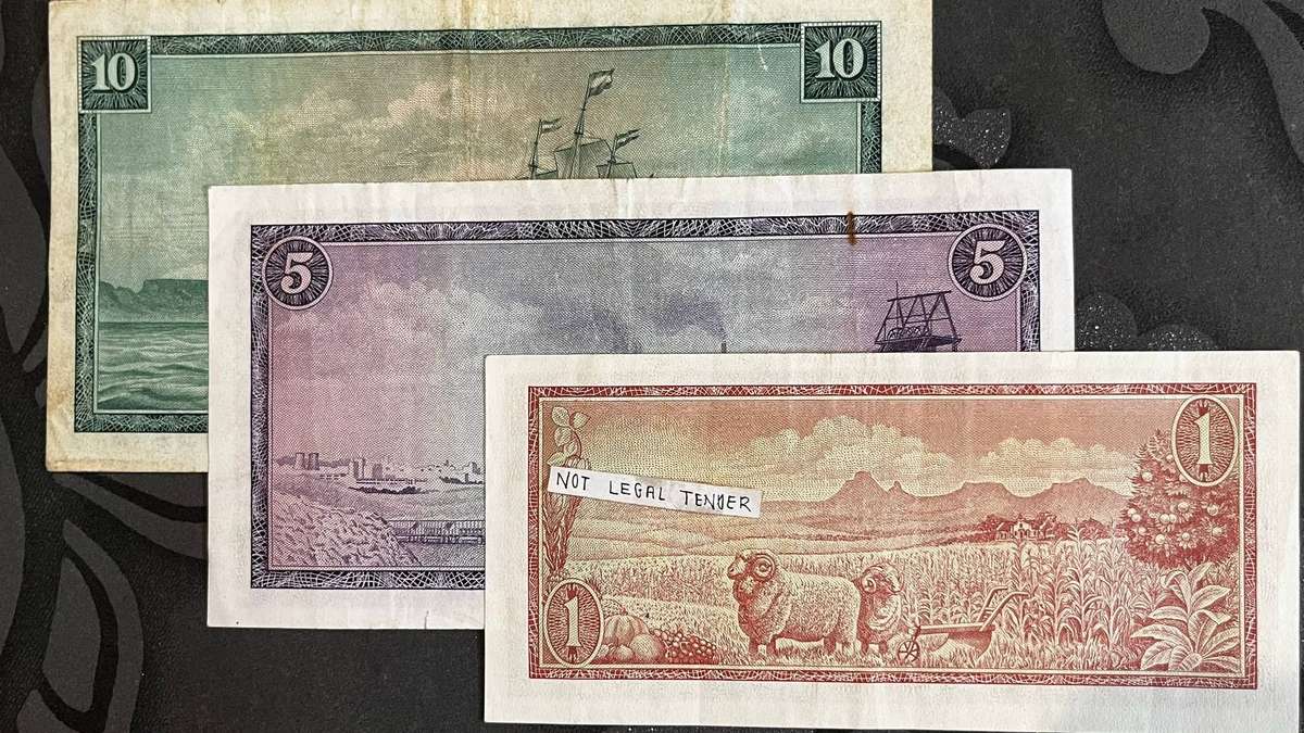 South Africa Banknote Set  1 Rand, 5 Rand & 10 Rand