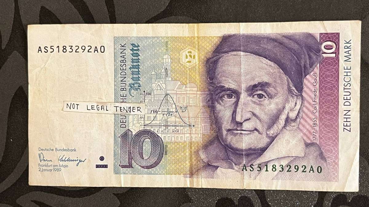 Germany 10 Deutsche Mark Banknote  1989