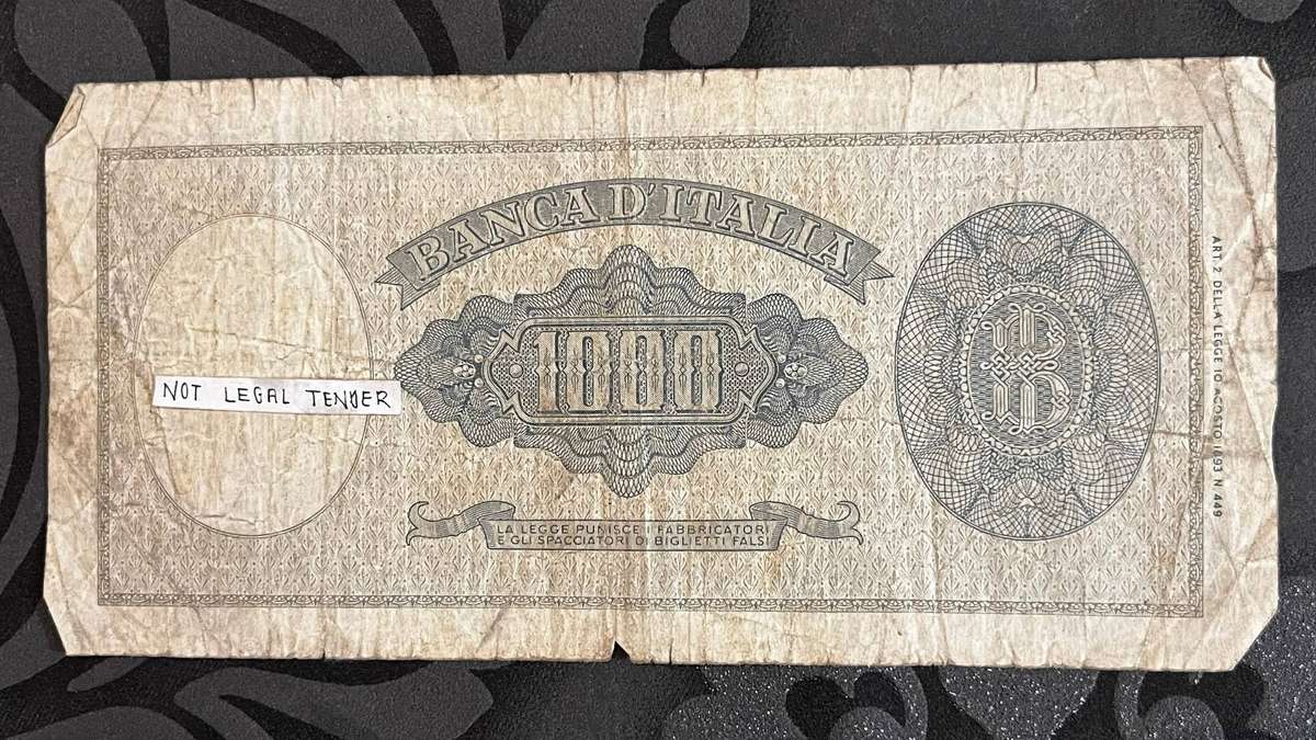 Italy 1000 Lire 1947  Banca dItalia  Mille Lire