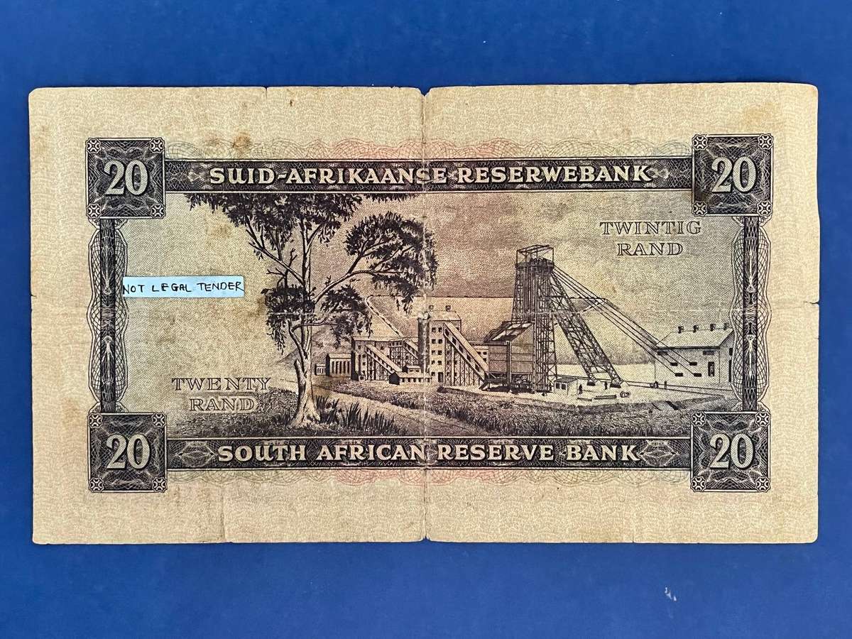  SA 20 Rand Jan van Riebeeck Banknote  M.H. de Kock Signature