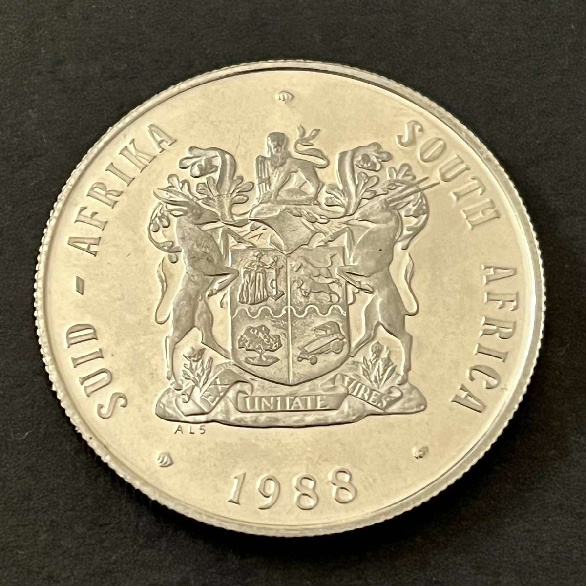  South Africa 1 Rand 1988 Proof Springbok Coin