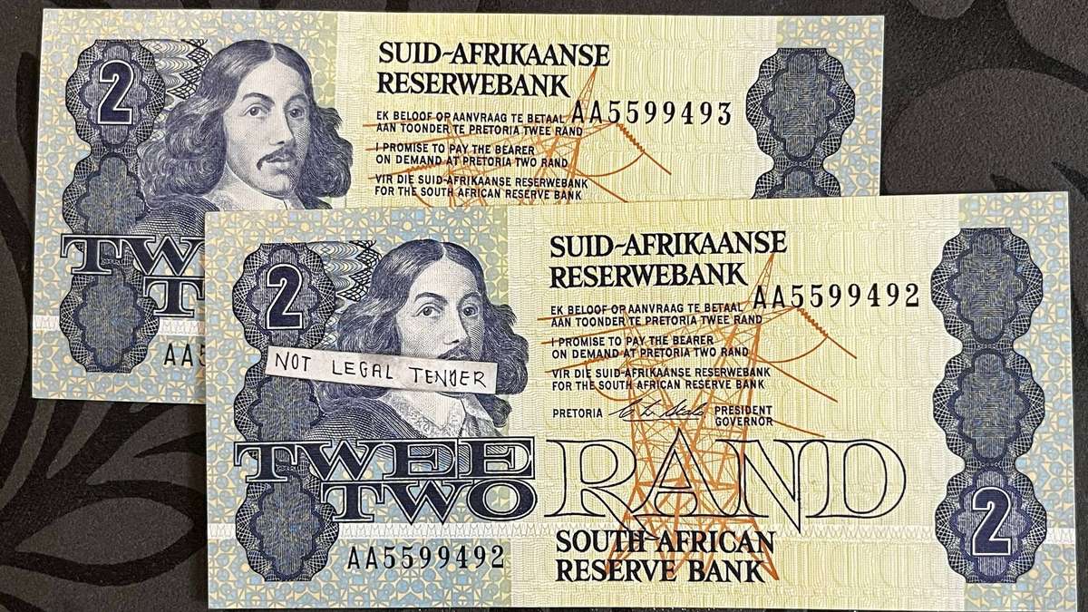 South Africa 2 Rand Banknote x2
