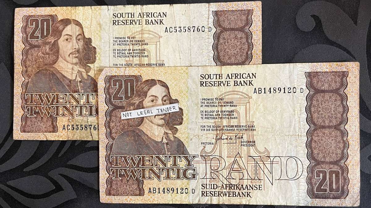 South Africa 20 Rand Banknote x2