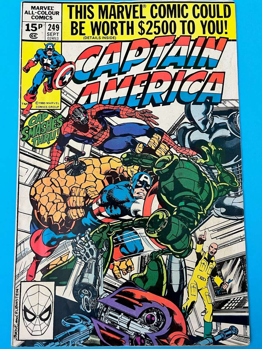  Captain America #249 John Byrne Spider-Man Thing Daredevil Appearance 1980 Marvel