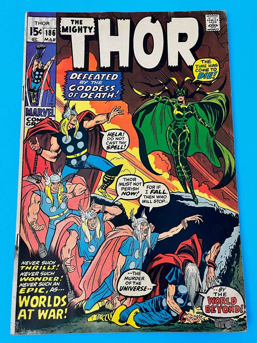  Thor #186 Hela Worlds At War 1971 Marvel