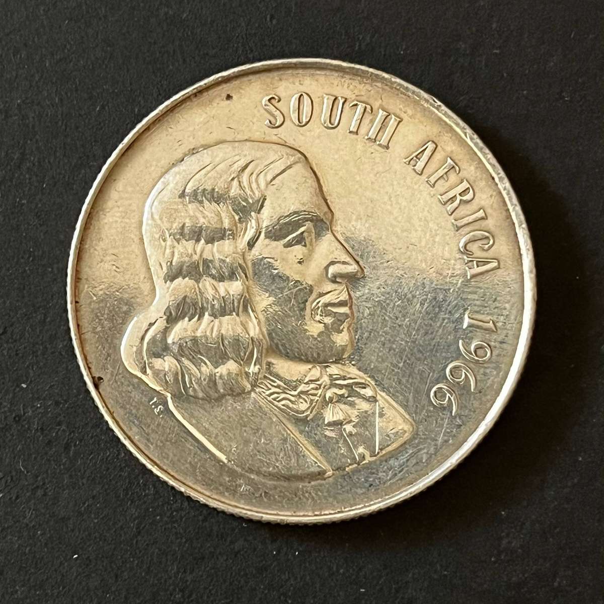  South Africa 1966 1 Rand Silver Coin (.800 Fine)