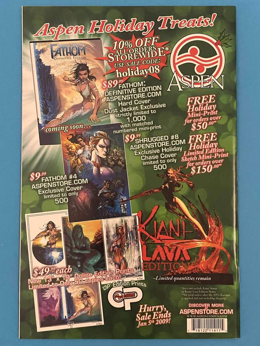  Michael Turners Fathom #3A (Nov 2008, Aspen Comics)