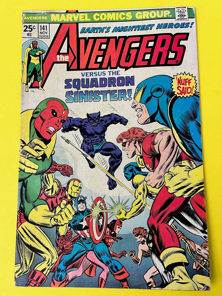  The Avengers #141  Squadron Sinister Appearance  1975 Bronze Age Marvel Comics