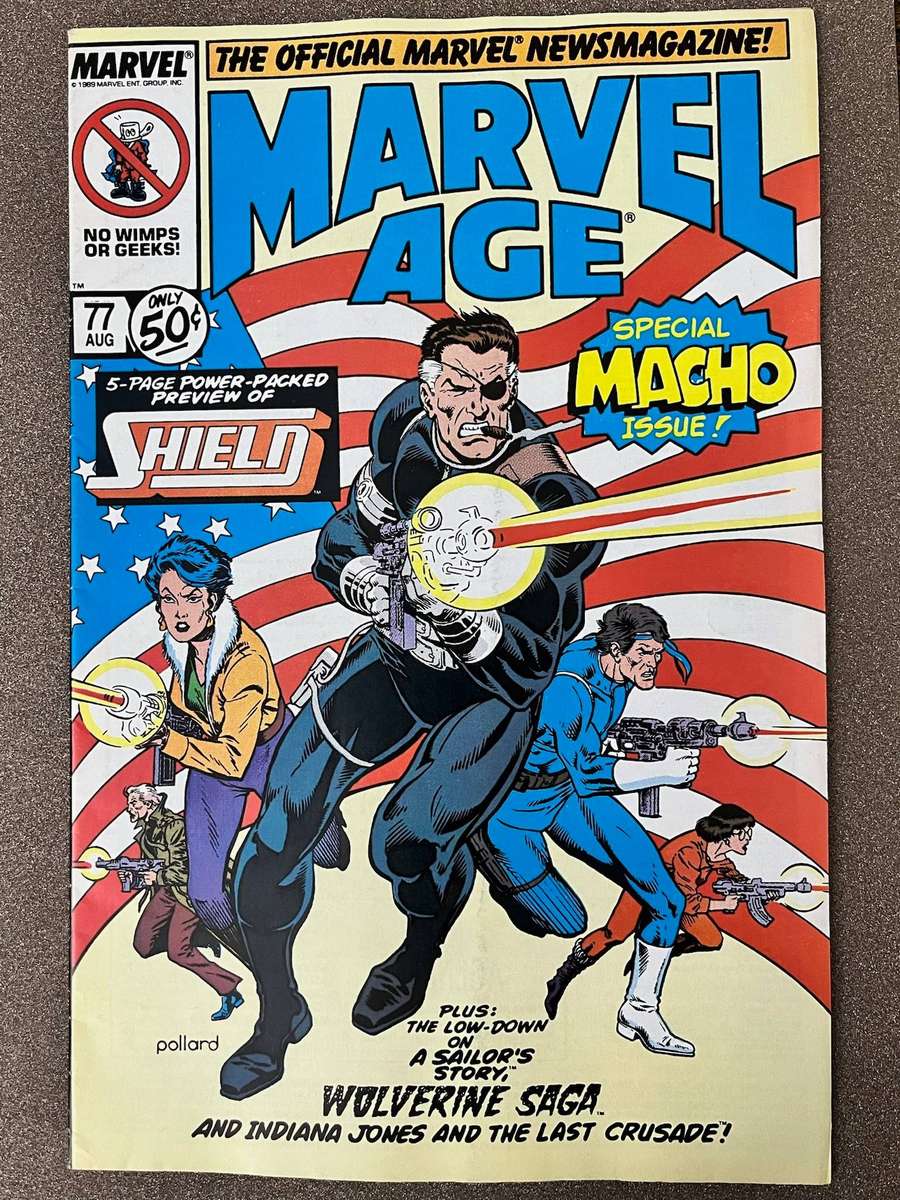  Marvel Age #77  Special Macho Issue  Aug 1989 Marvel Comics