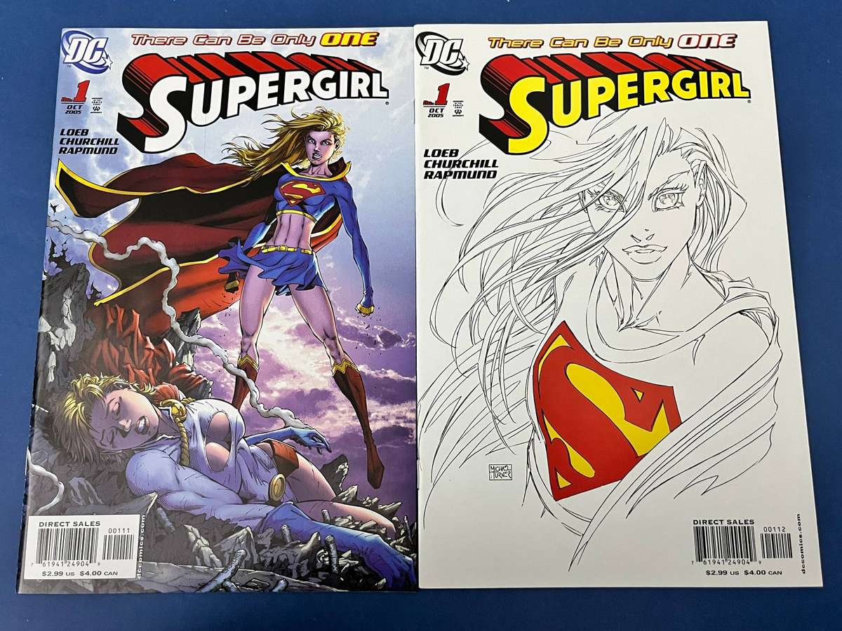  Supergirl #1 Cover Set | Standard & Sketch Variant | Jeph Loeb | DC Comics | October 2005