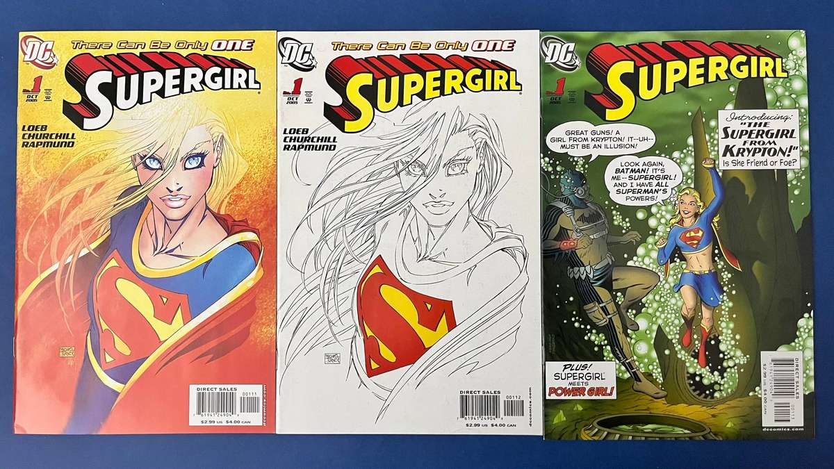  Supergirl #1 Variant Set | All 3 First Print Covers | Loeb & Churchill | DC Comics | October 2005