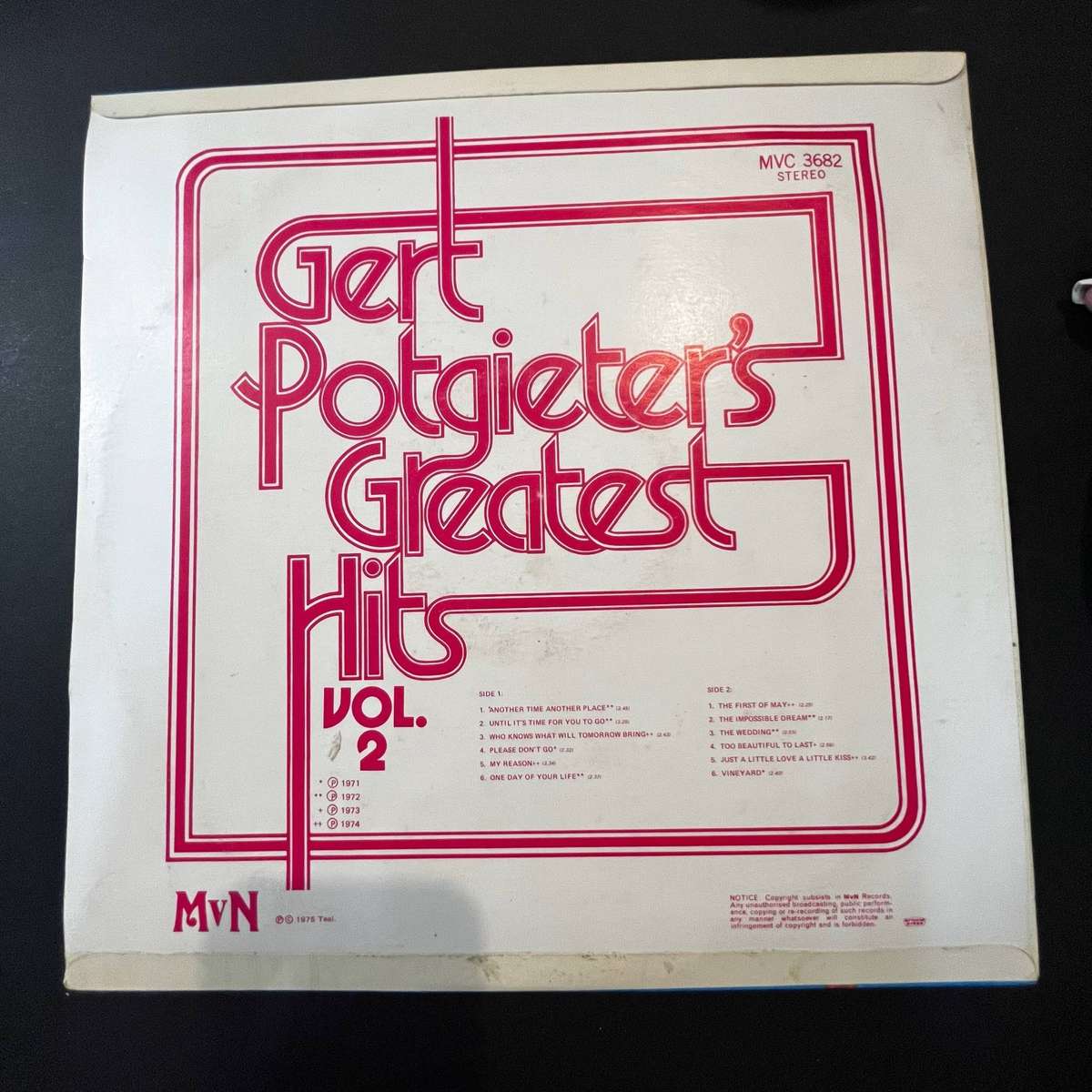 Gert Potgiter's Greatest Hits Vol.2 | Vinyl LP