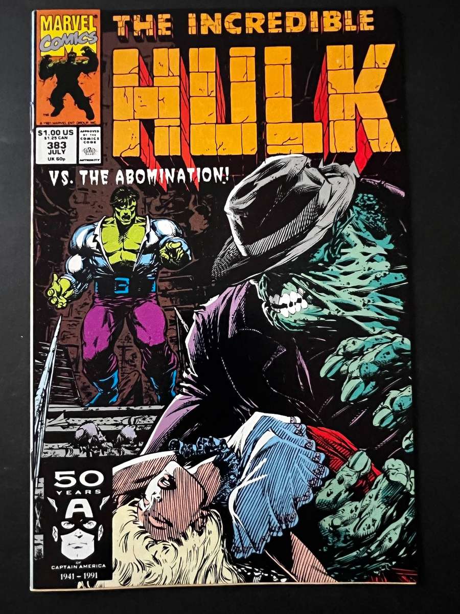 The Incredible Hulk #383 (July) | Marvel | Vs. The Abomination | 50 Years Captain America