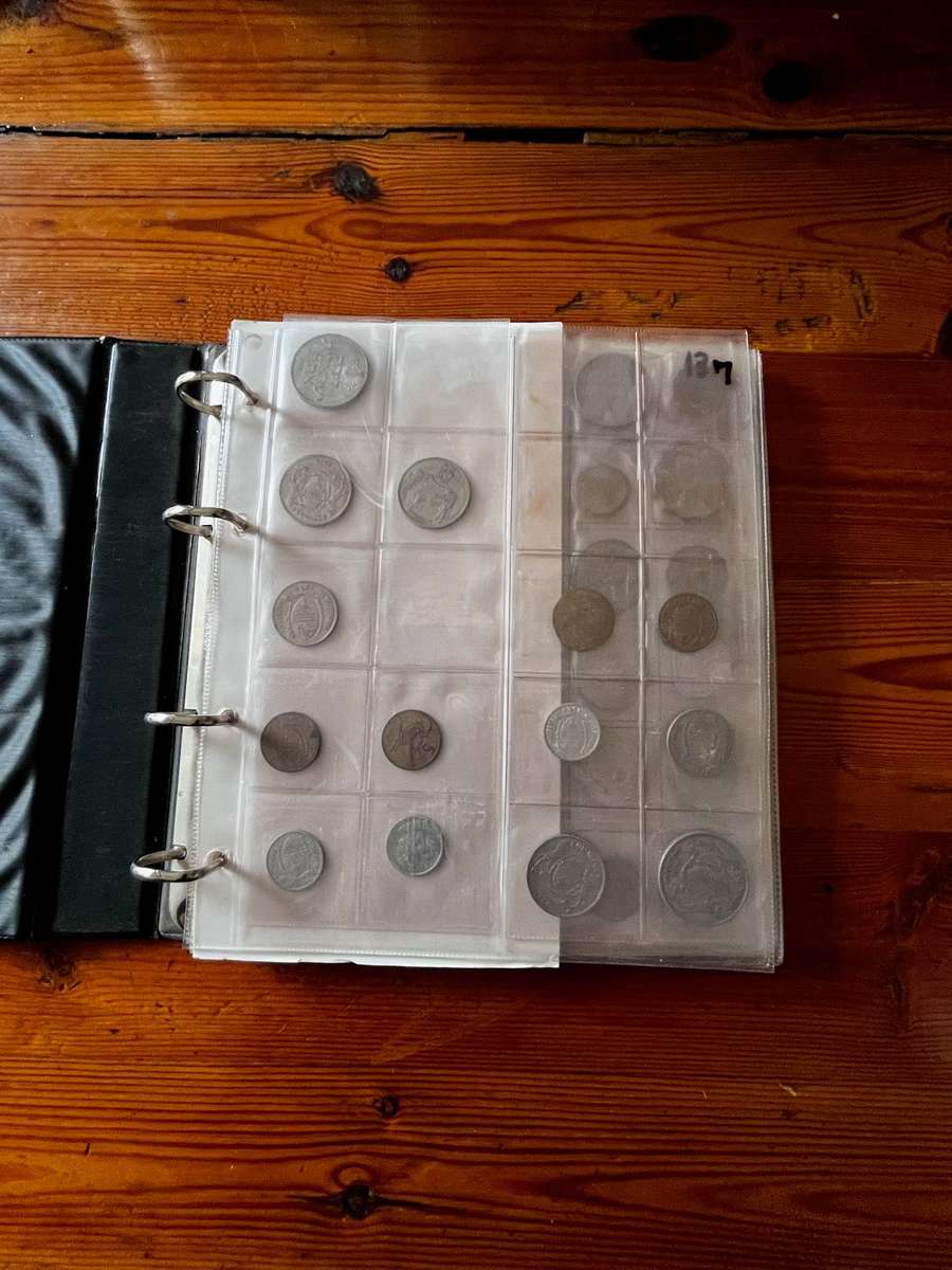 Coin File / Coin Album with Mixed Coins | Partially Filled | See Photos