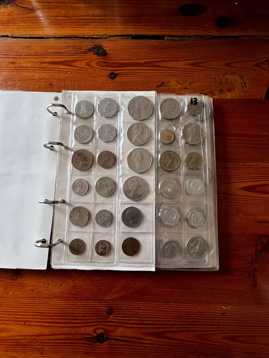 Coin File / Coin Album with Mixed Coins | Partially Filled | See Photos