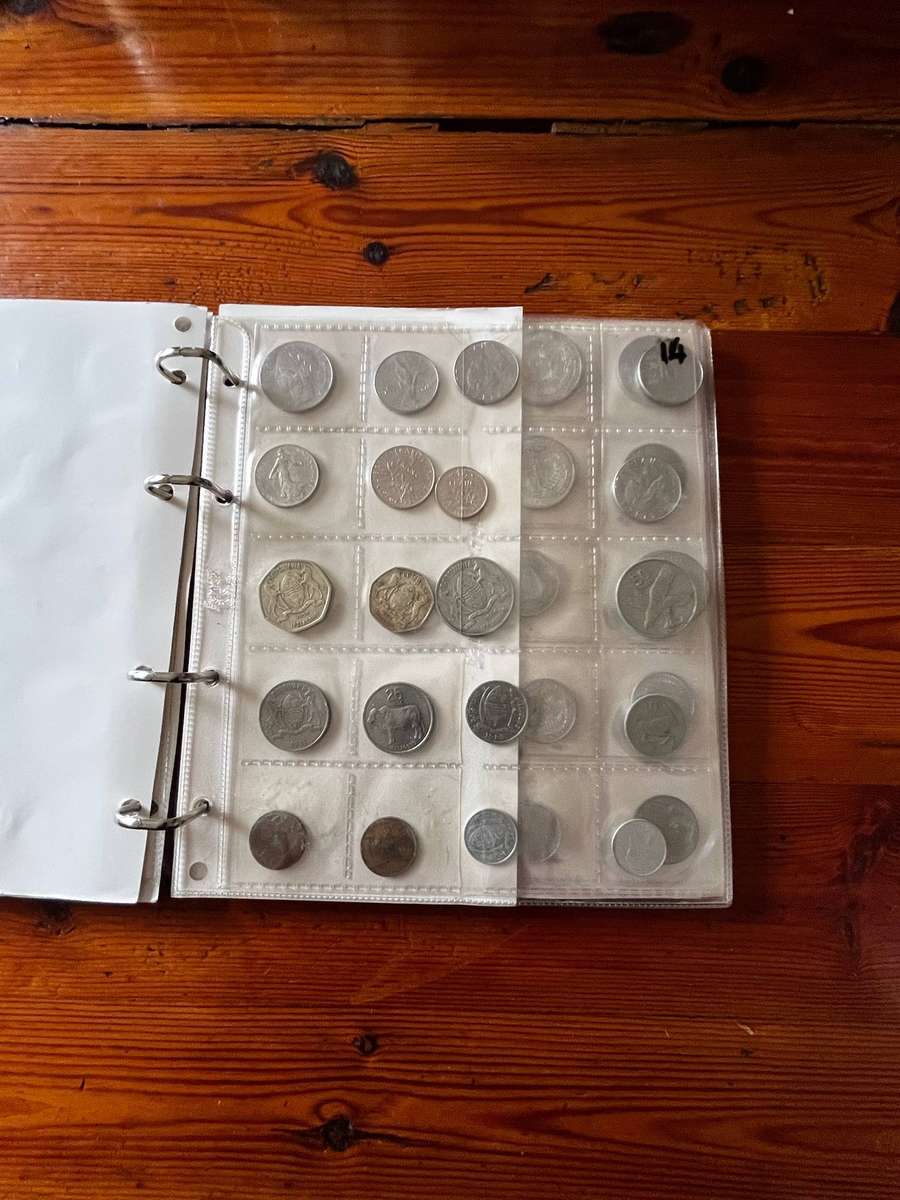 Coin File / Coin Album with Mixed Coins | Partially Filled | See Photos