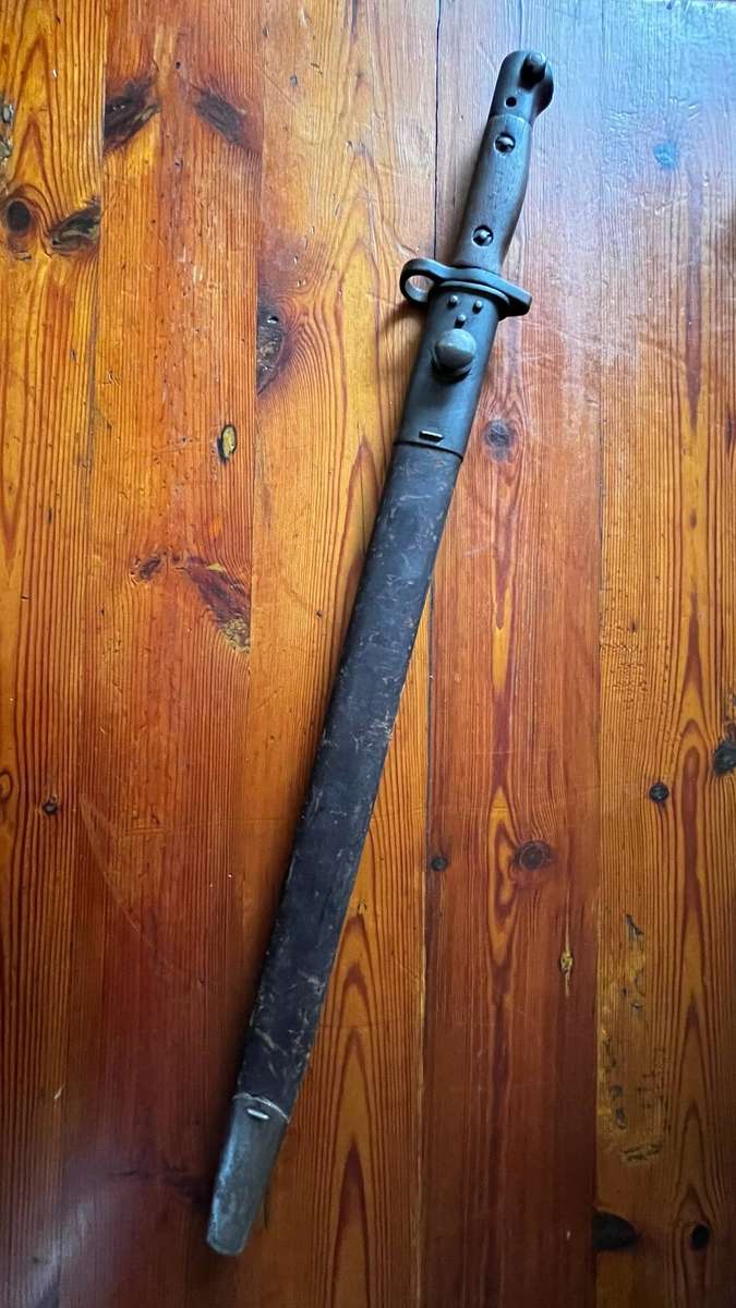  1907 British Pattern Sword Bayonet  Dated 1907  Lee Enfield  Original Scabbard