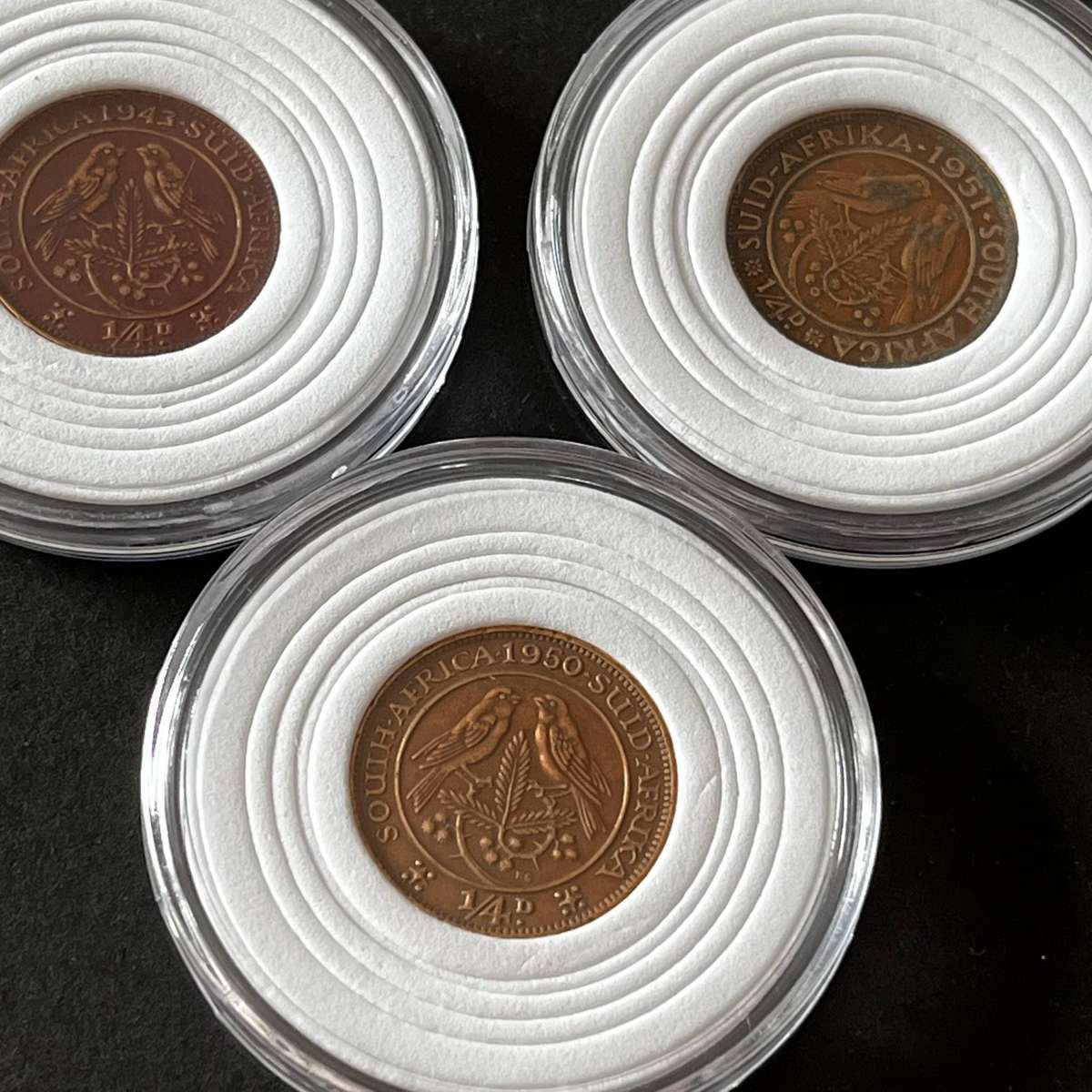 South Africa ¼ Penny Lot (3 Coins)