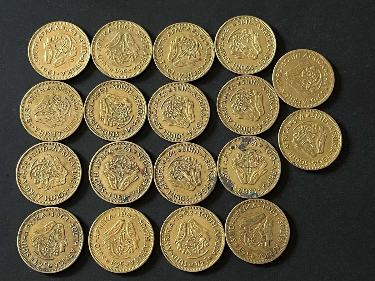 South Africa ½ Cent Coin Lot