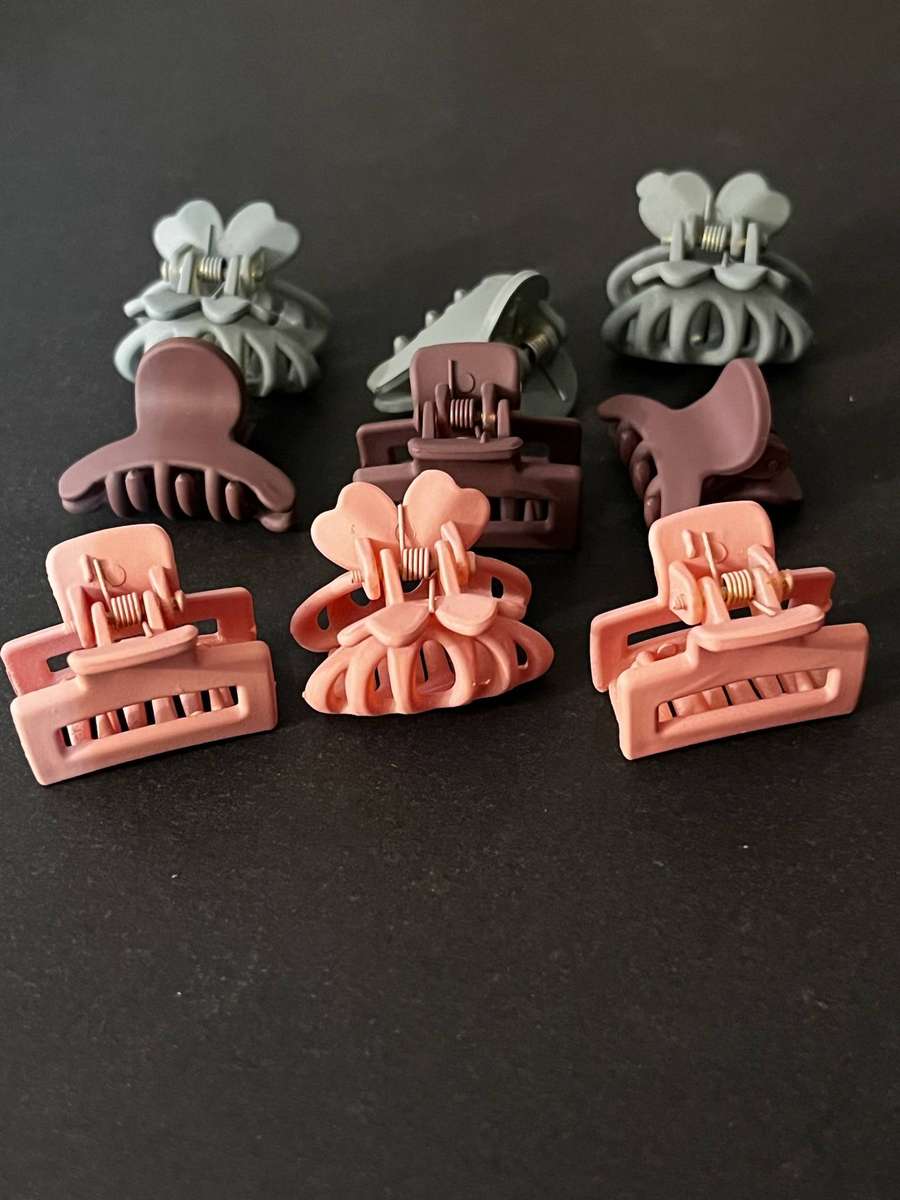 Hair Claw Clip Bundle x9 | Mini Hair Clips | Mixed Colours