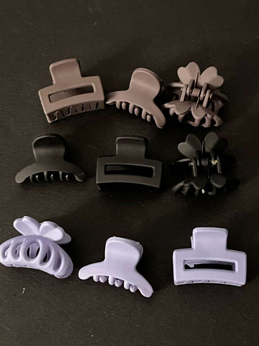 Hair Claw Clip Bundle x9 | Mini Hair Clips | Mixed Colours