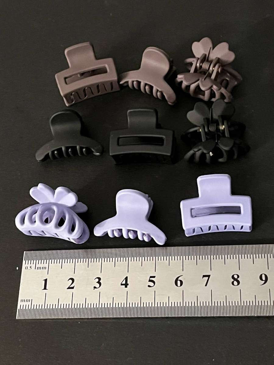 Hair Claw Clip Bundle x9 | Mini Hair Clips | Mixed Colours