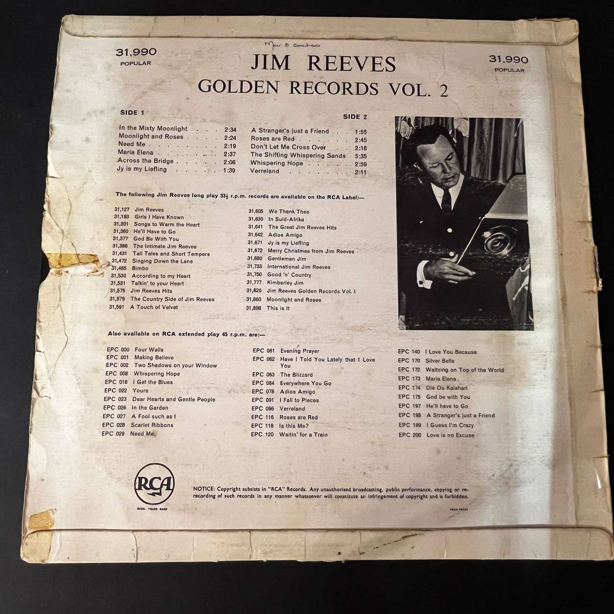 Jim Reeves - Golden records | Vinyl LP