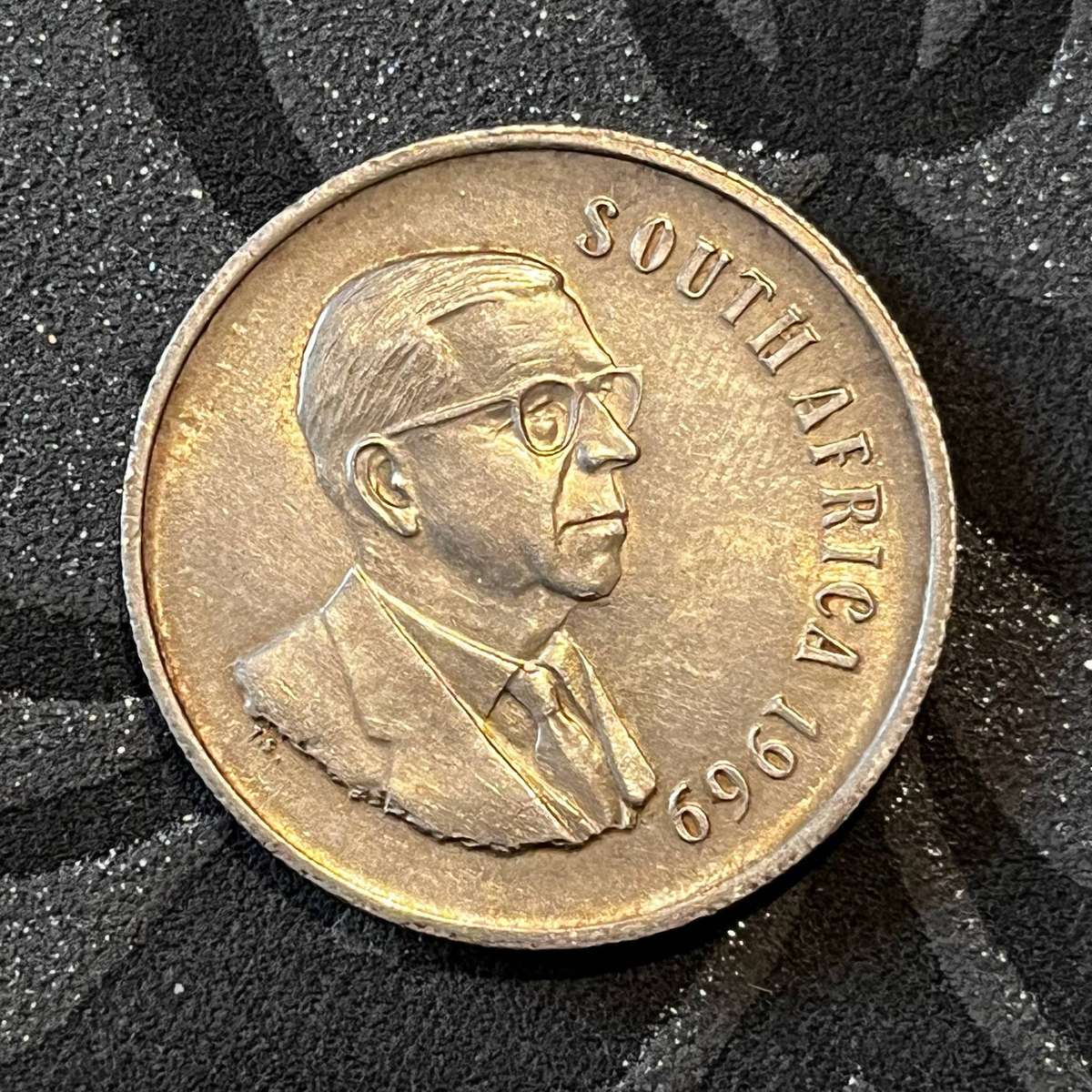  South Africa 1969 Silver R1 (.800)  Dr. T.E. Dönges