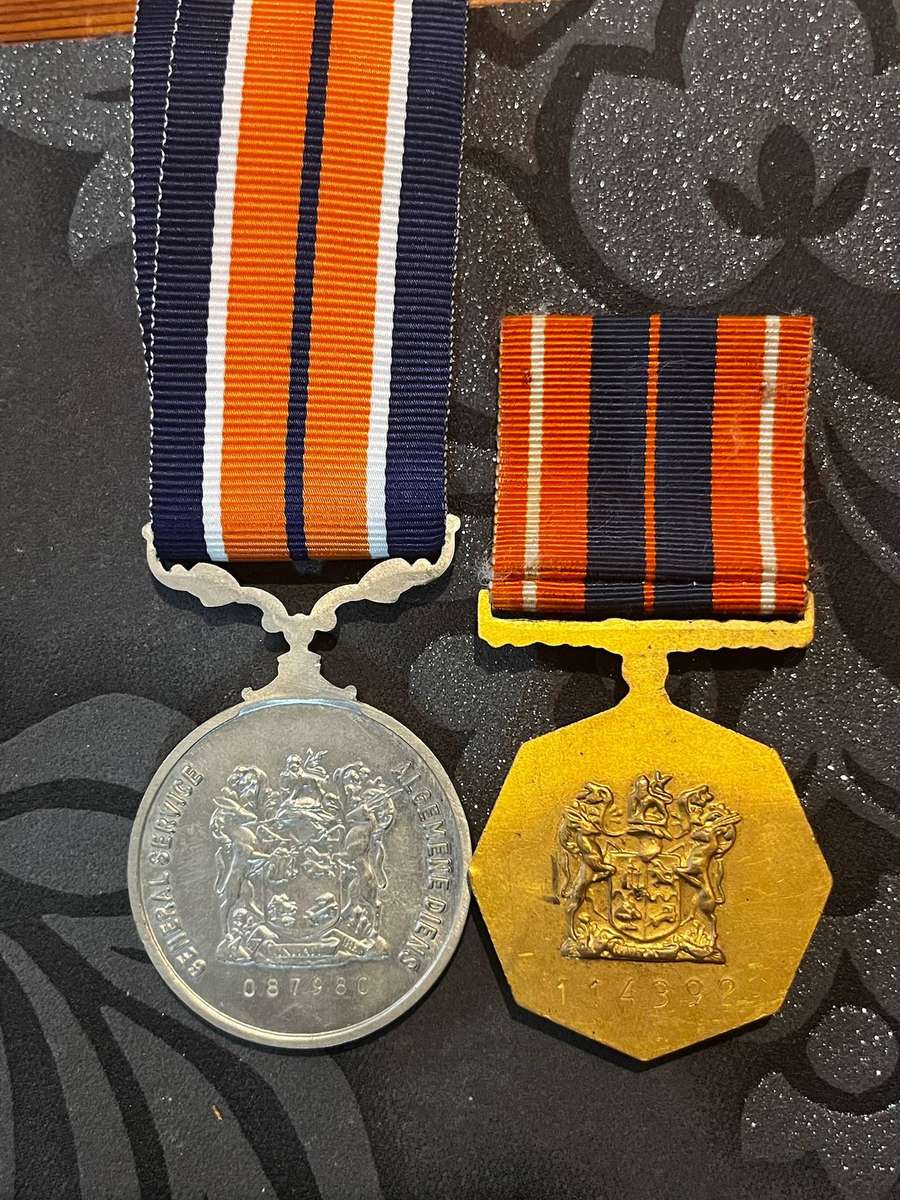  South African Pro Patria Medal + SADF Service Medal  Named & Numbered Pair