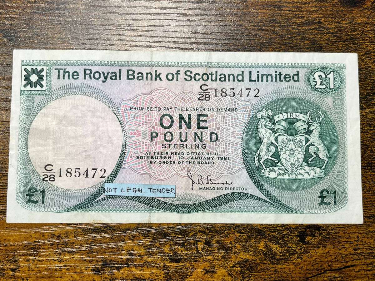  Scotland £1 One Pound Banknote