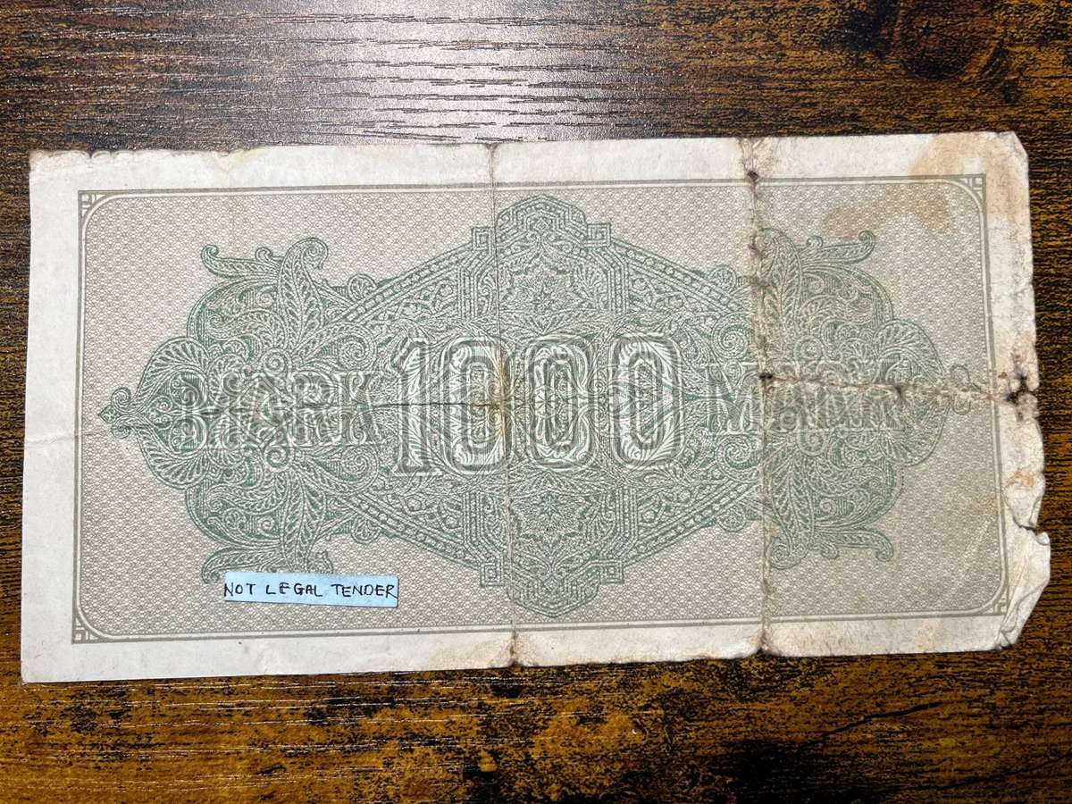  Germany 1000 Mark Banknote | 15 September 1922