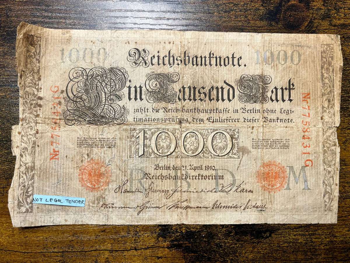  Germany 1000 Mark Banknote | 1910