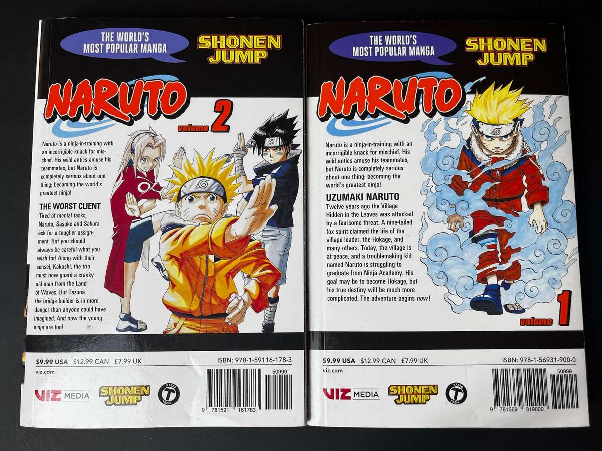 Naruto Vol 1 & 2 Manga Set  Masashi Kishimoto  VIZ