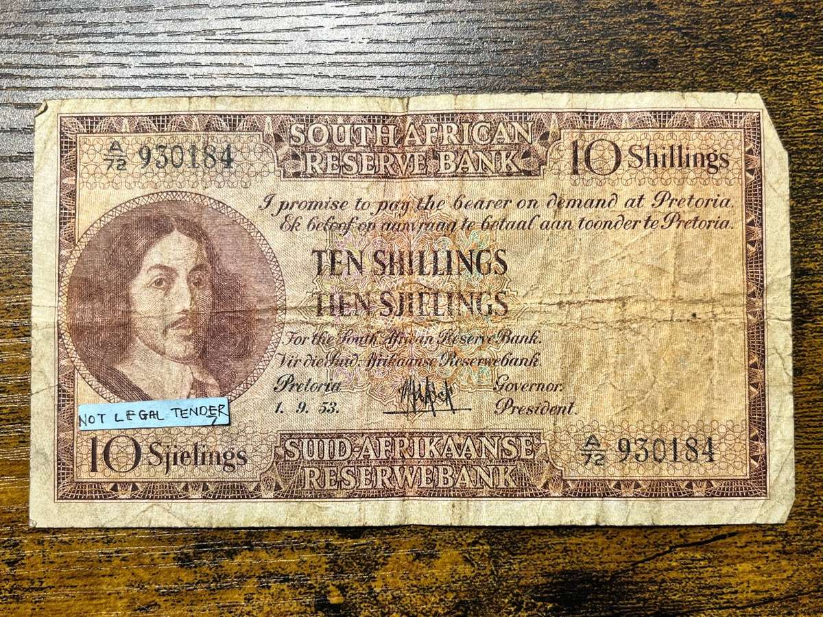 South Africa 10 Shillings M.H. de Kock Banknote Pick 90c