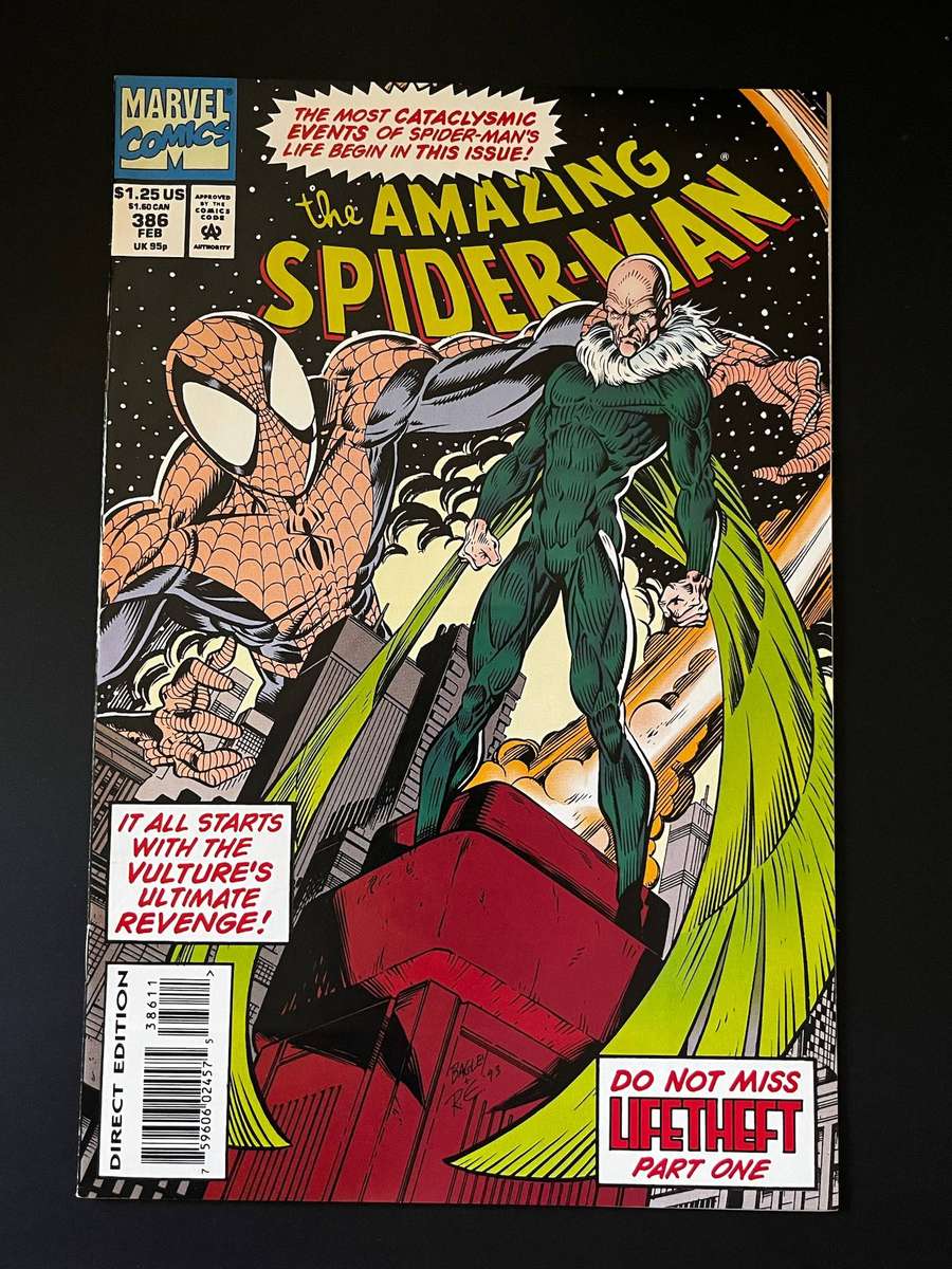 The Amazing Spider-Man #386 (Feb 1994)  Lifetheft Part One  Direct Edition