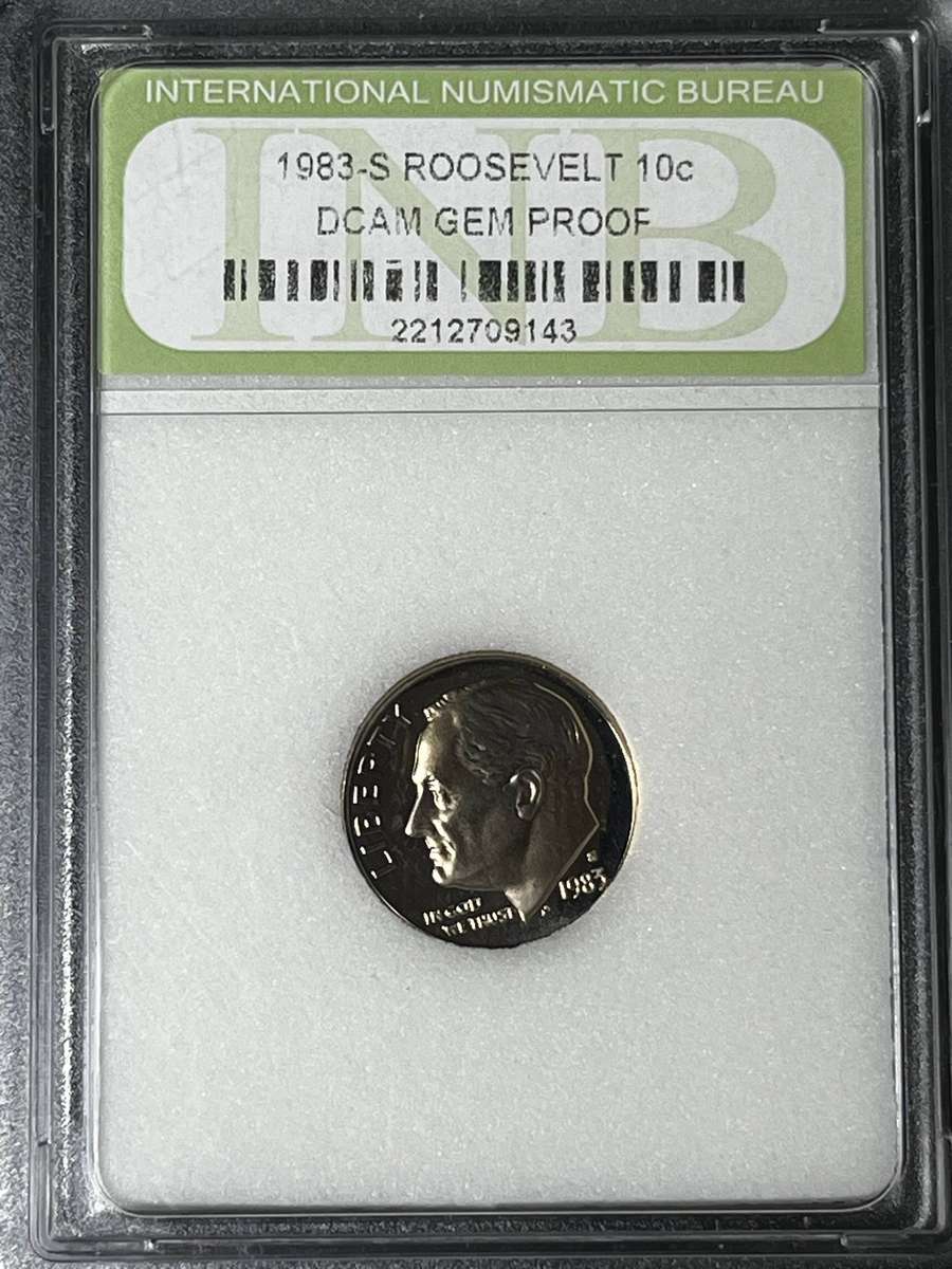  1983-S Roosevelt Dime Proof DCAM  Gem Proof  Slabbed