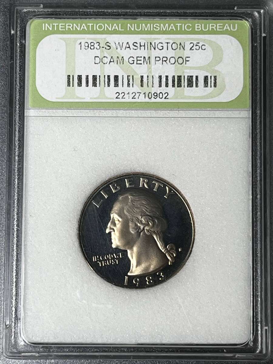  1983-S Washington Quarter Proof DCAM  Gem Proof  Slabbed