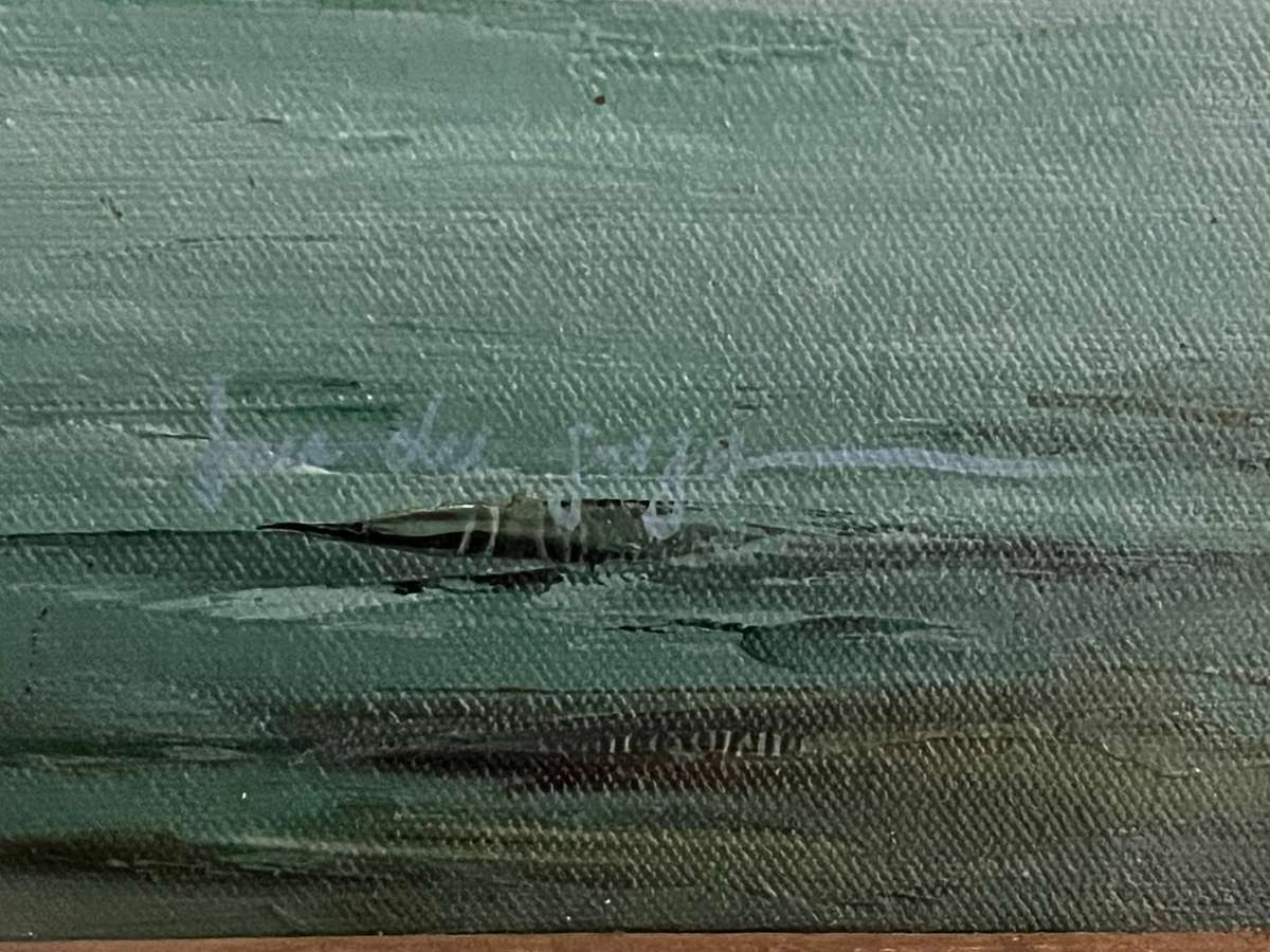  Original Maritime Oil Painting Sailing Ships at Sea Framed 70 × 60cm