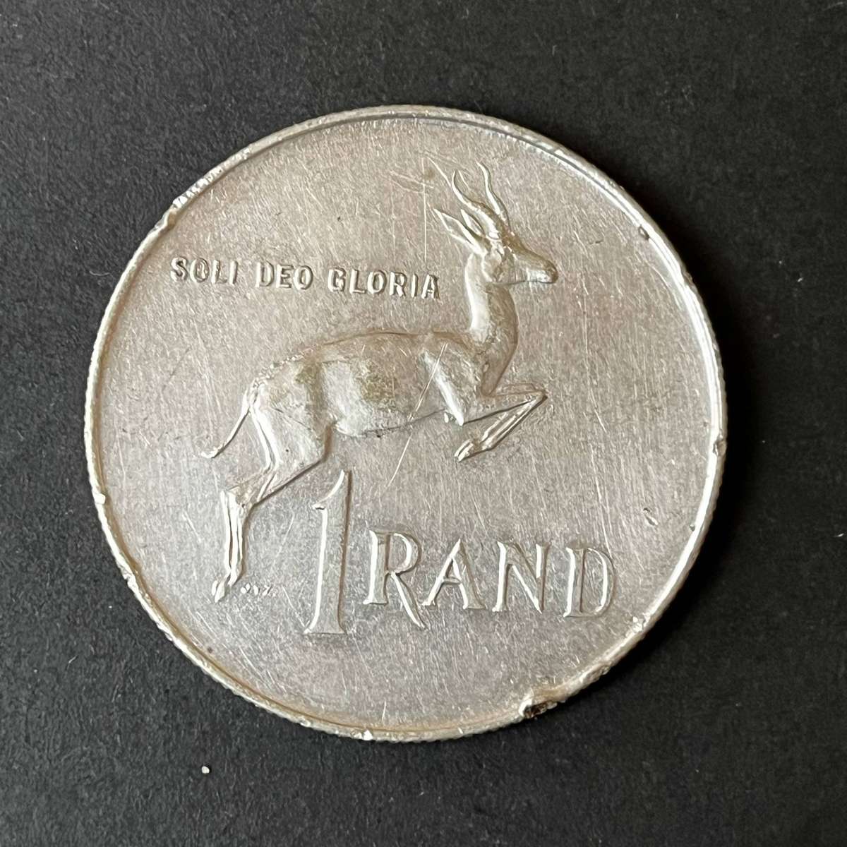  1966 South Africa 1 Rand  80% Silver  Springbok