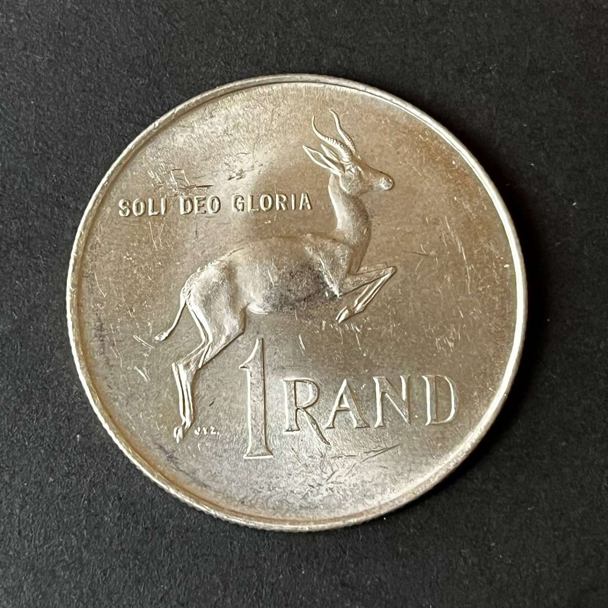  1966 South Africa 1 Rand  80% Silver  Springbok